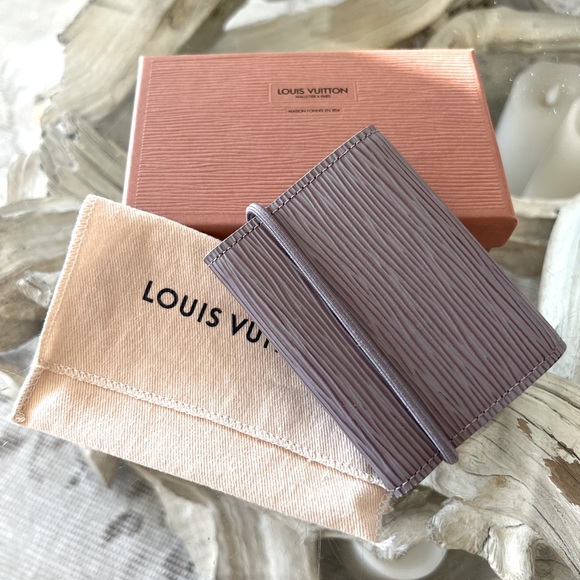 LOUIS VUITTON AUTHENTIC EPI PORTE FEIULLE ELASTIQUE TRIFOLD WALLET - Picture 4 of 12